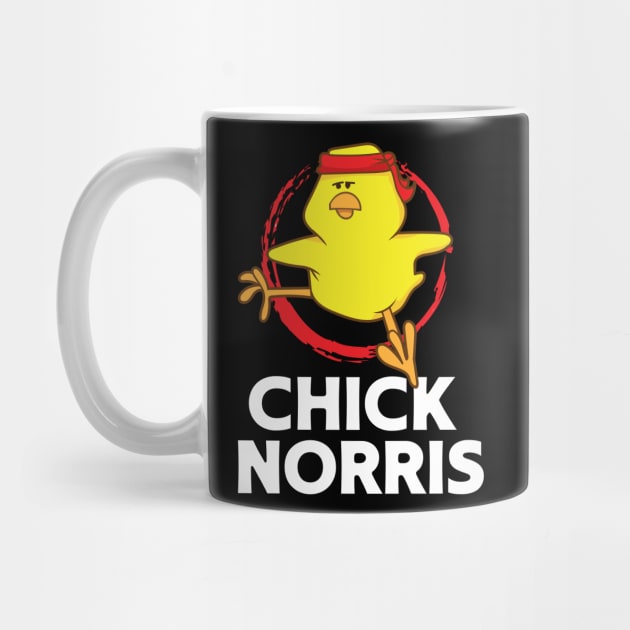 Funny Chick Norris Karate Chicken by Taters Tees